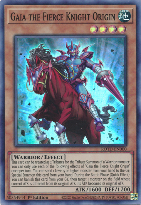 Gaia the Fierce Knight Origin [ROTD-EN000] Super Rare | Card Merchant Takapuna