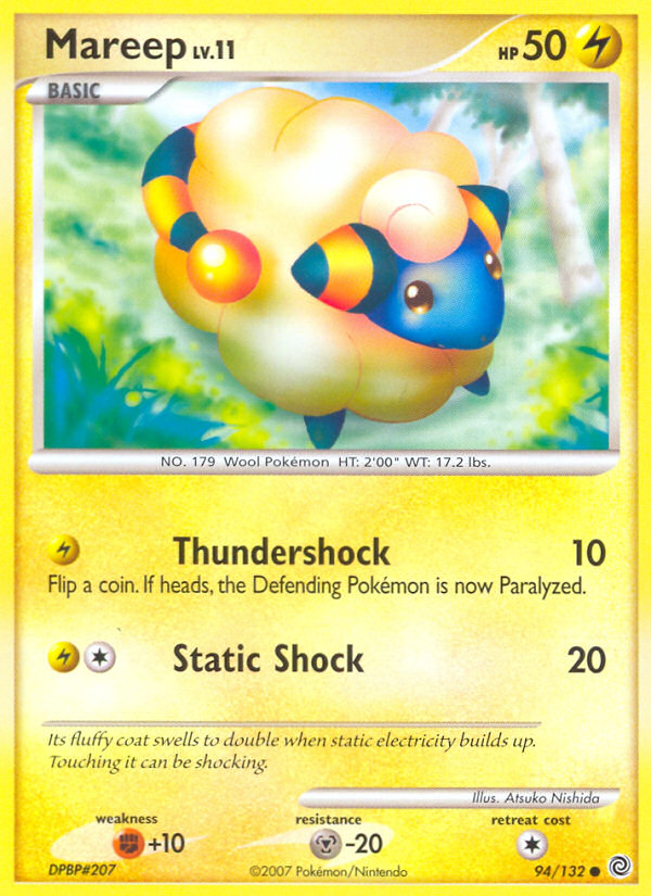 Mareep (94/132) [Diamond & Pearl: Secret Wonders] | Card Merchant Takapuna