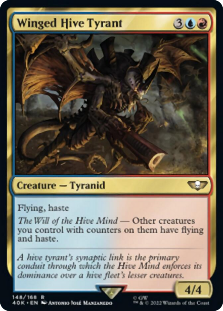 Winged Hive Tyrant (Surge Foil) [Warhammer 40,000] | Card Merchant Takapuna