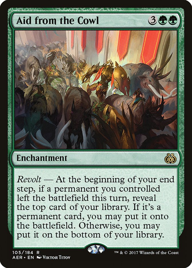 Aid from the Cowl [Aether Revolt] | Card Merchant Takapuna