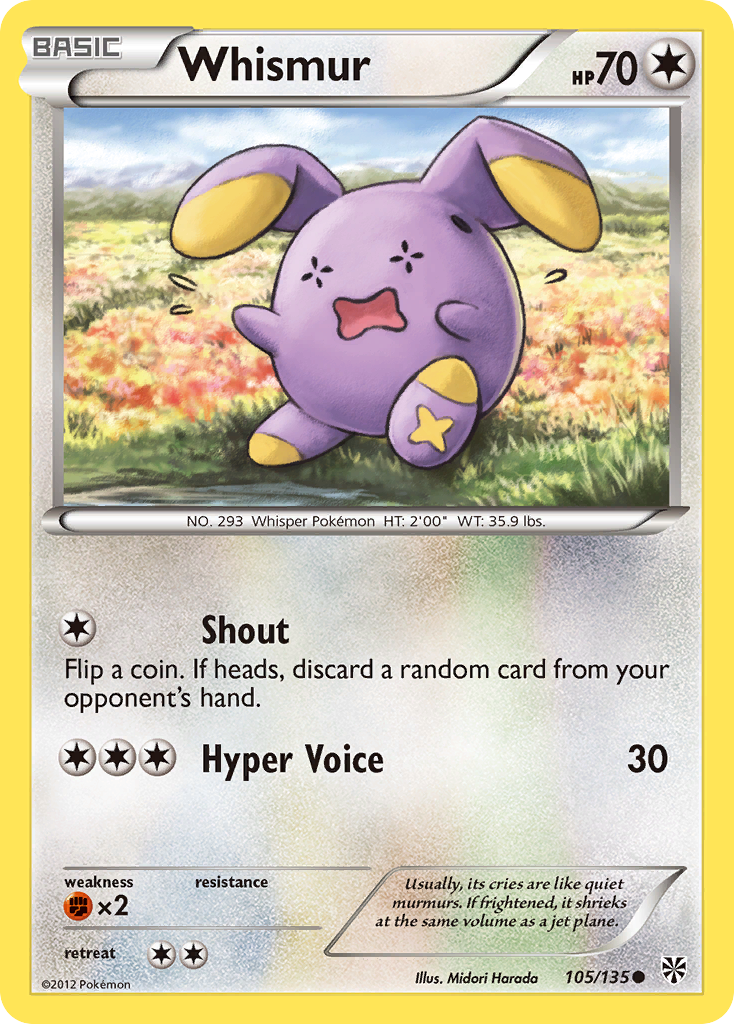 Whismur (105/135) [Black & White: Plasma Storm] | Card Merchant Takapuna