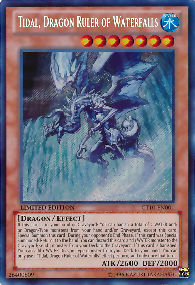 Tidal, Dragon Ruler of Waterfalls [CT10-EN001] Secret Rare | Card Merchant Takapuna