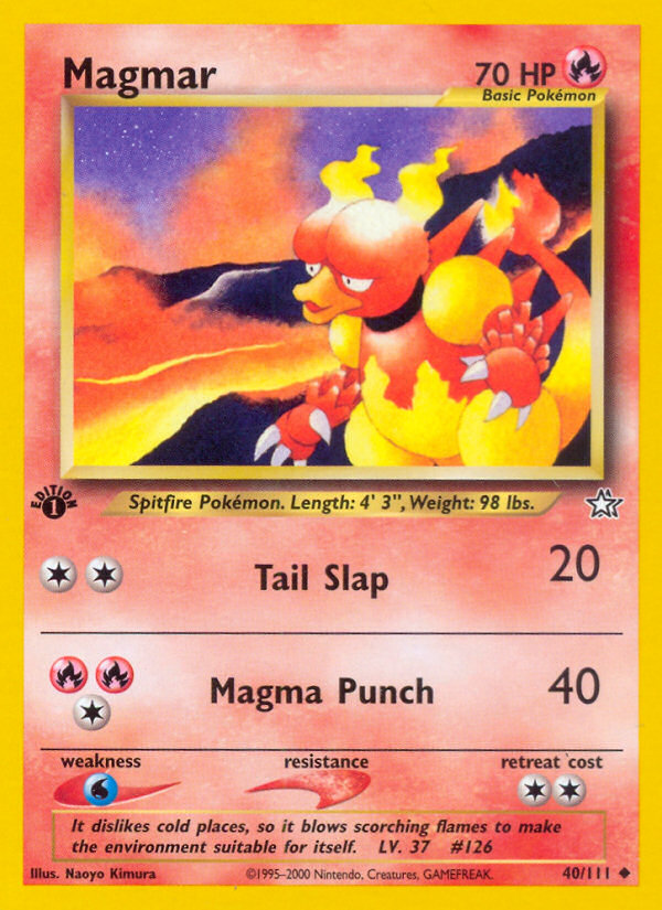 Magmar (40/111) [Neo Genesis 1st Edition] | Card Merchant Takapuna