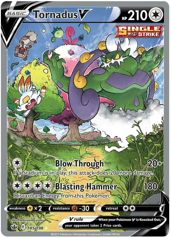 Tornadus V (185/198) [Sword & Shield: Chilling Reign] | Card Merchant Takapuna