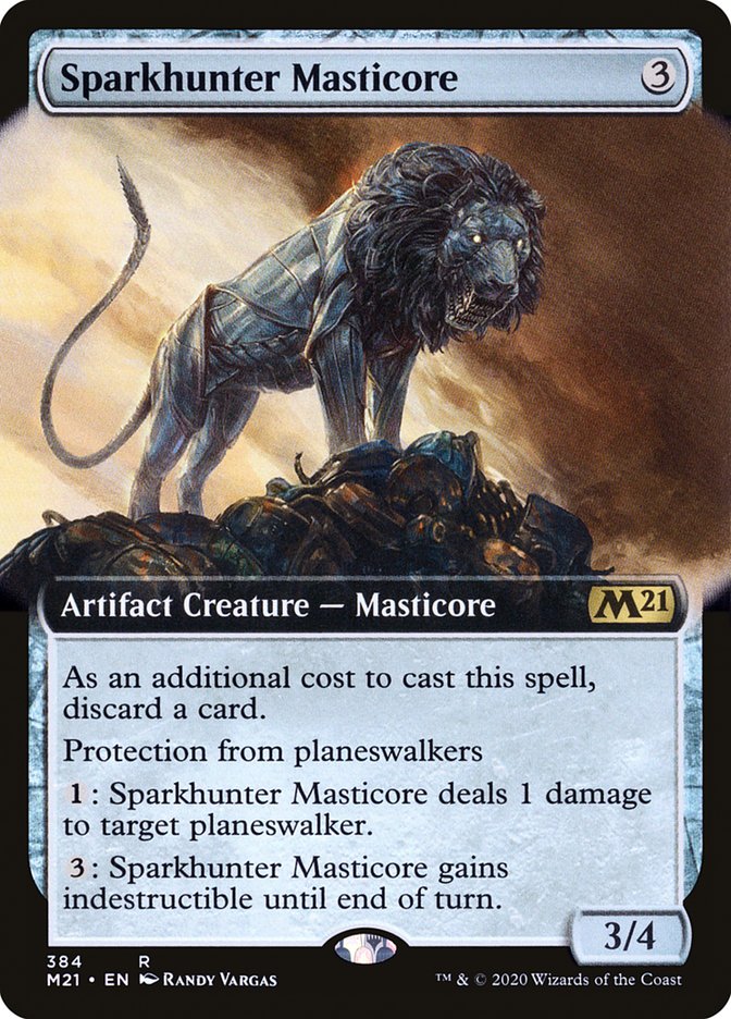 Sparkhunter Masticore (Extended Art) [Core Set 2021] | Card Merchant Takapuna