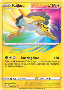 Raikou (050/185) [Sword & Shield: Vivid Voltage] | Card Merchant Takapuna