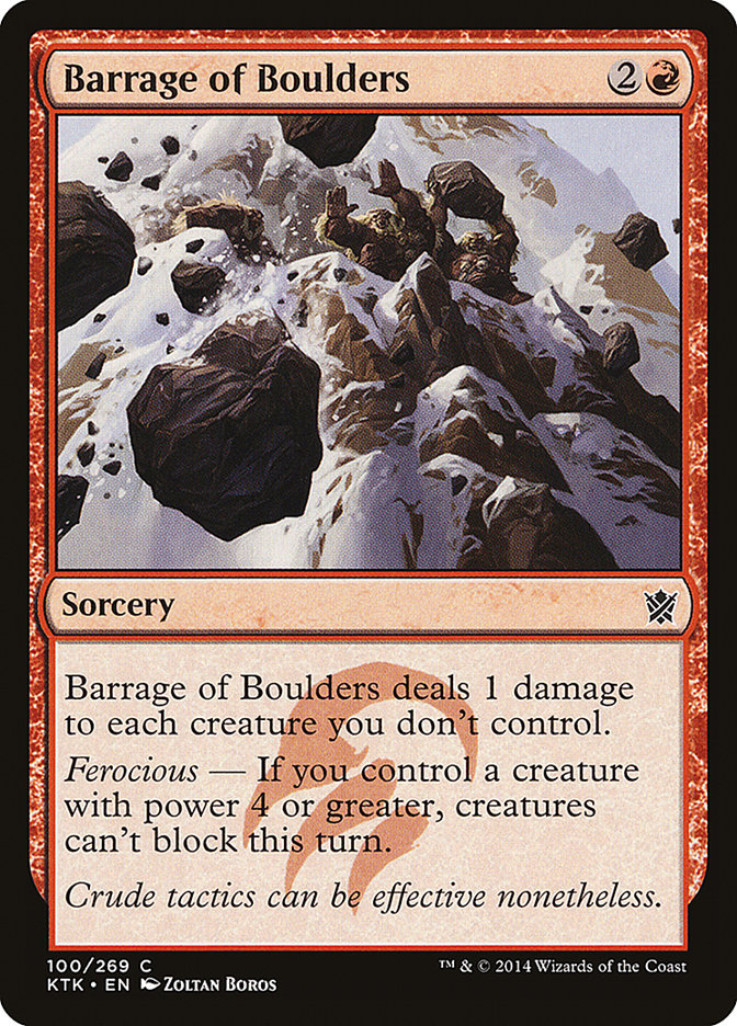 Barrage of Boulders [Khans of Tarkir] | Card Merchant Takapuna