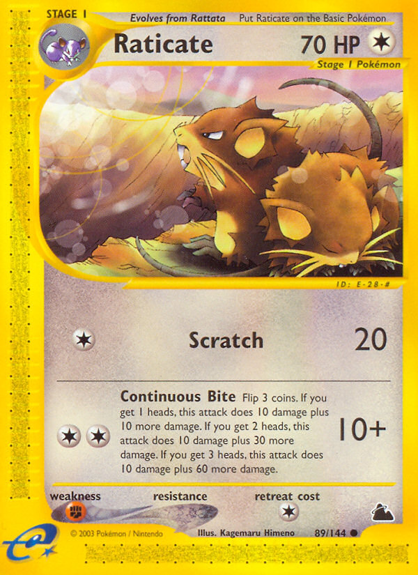 Raticate (89/144) [Skyridge] | Card Merchant Takapuna