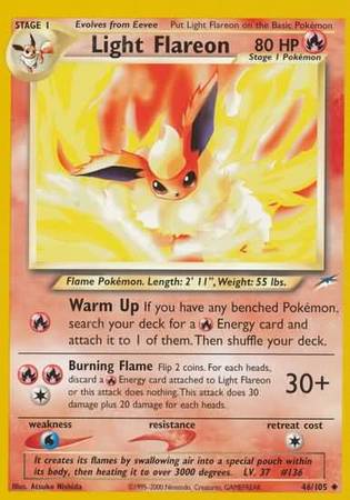 Light Flareon (46/105) [Neo Destiny Unlimited] | Card Merchant Takapuna