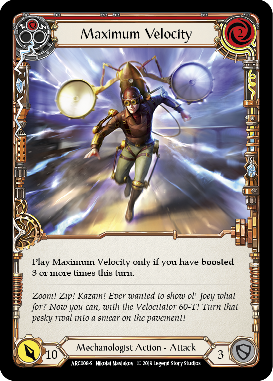 Maximum Velocity [ARC008-S] (Arcane Rising)  1st Edition Rainbow Foil | Card Merchant Takapuna