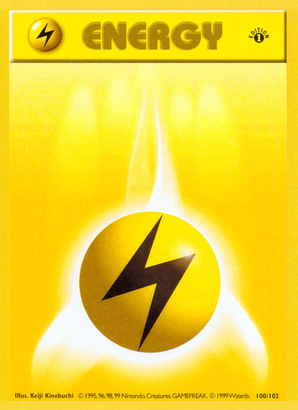 Lightning Energy (100/102) (Shadowless) [Base Set 1st Edition] | Card Merchant Takapuna