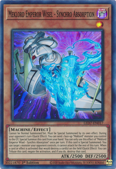 Meklord Emperor Wisel - Synchro Absorption [LED7-EN017] Super Rare | Card Merchant Takapuna