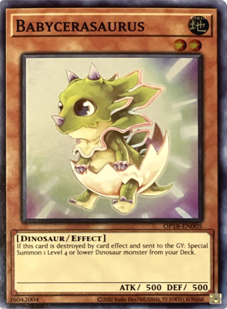 Babycerasaurus [OP18-EN005] Super Rare | Card Merchant Takapuna