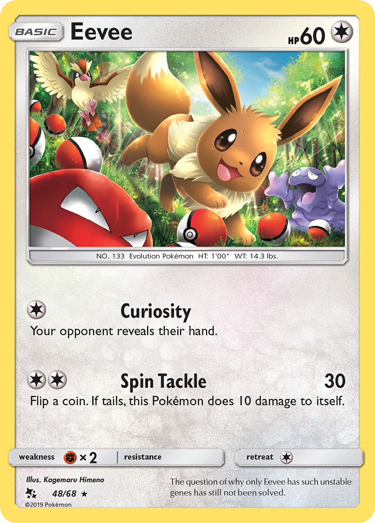 Eevee (48/68) [Sun & Moon: Hidden Fates] | Card Merchant Takapuna