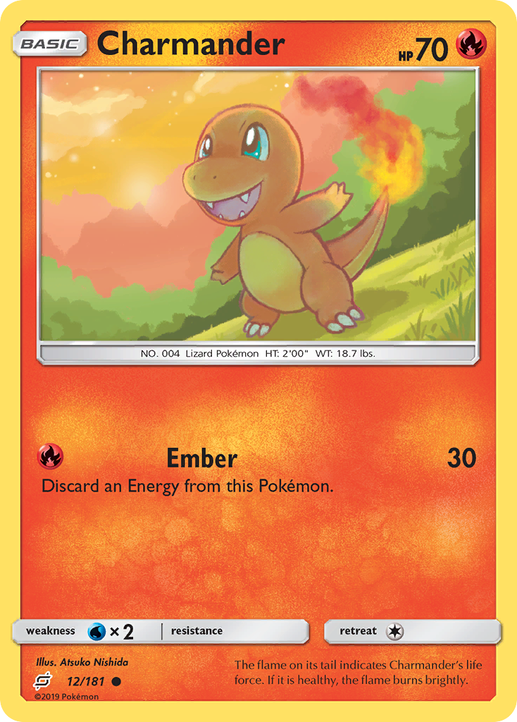 Charmander (12/181) [Sun & Moon: Team Up] | Card Merchant Takapuna