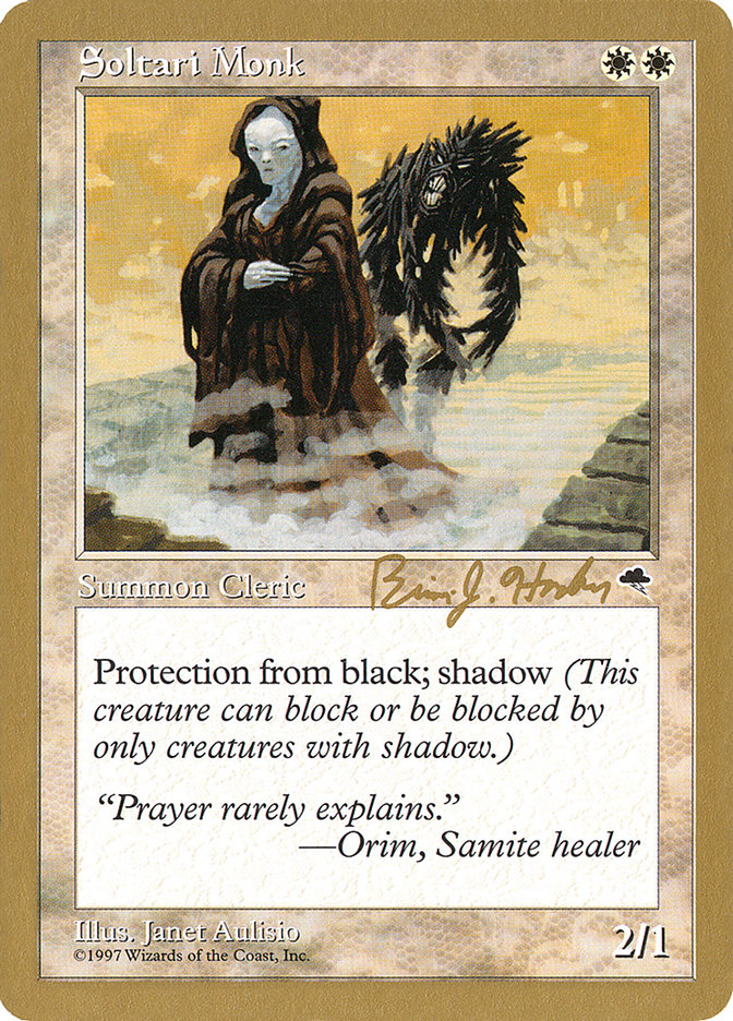 Soltari Monk (Brian Hacker) [World Championship Decks 1998] | Card Merchant Takapuna