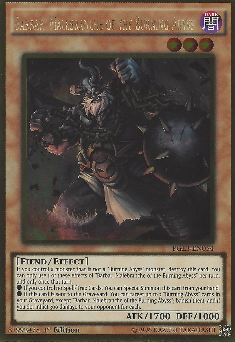 Barbar, Malebranche of the Burning Abyss [PGL3-EN054] Gold Rare | Card Merchant Takapuna