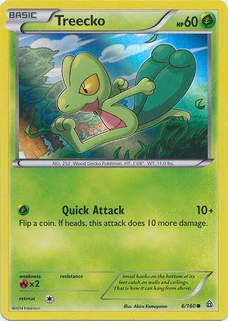 Treecko (6/160) (Sheen Holo) [XY: Primal Clash] | Card Merchant Takapuna