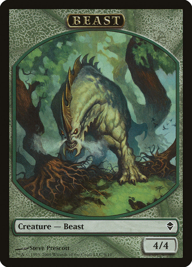 Beast Token [Zendikar Tokens] | Card Merchant Takapuna