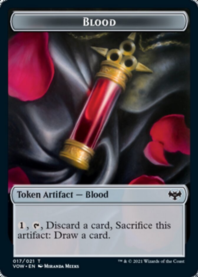 Blood // Zombie (005) Double-Sided Token [Innistrad: Crimson Vow Tokens] | Card Merchant Takapuna