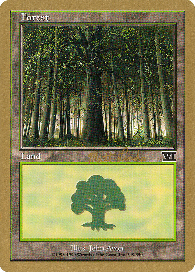 Forest (ml349) (Matt Linde) [World Championship Decks 1999] | Card Merchant Takapuna