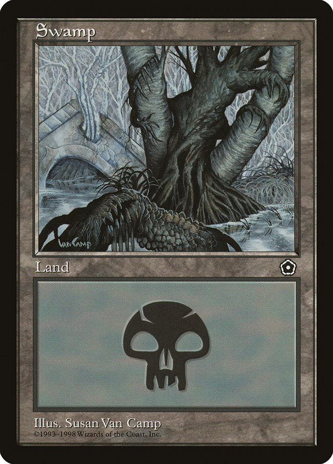 Swamp (White Signature on Left) [Portal Second Age] | Card Merchant Takapuna