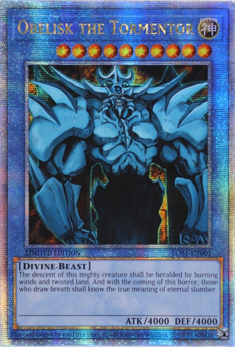 Obelisk the Tormentor (25th Anniversary) [LC01-EN001] Quarter Century Secret Rare | Card Merchant Takapuna