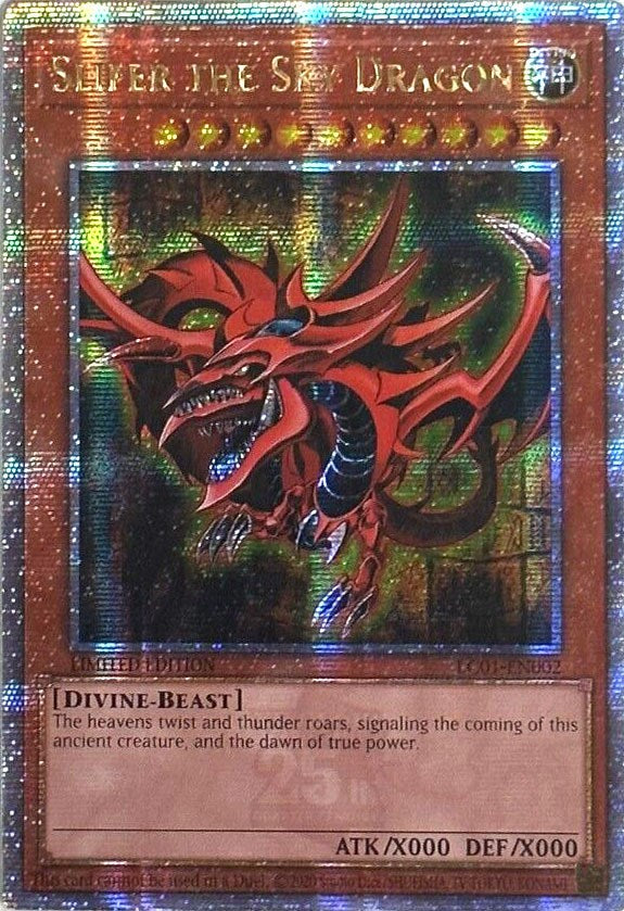 Slifer the Sky Dragon (25th Anniversary) [LC01-EN002] Quarter Century Secret Rare | Card Merchant Takapuna