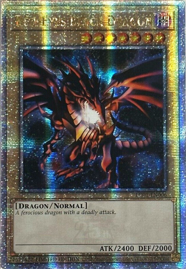 Red-Eyes Black Dragon (25th Anniversary) [LC01-EN006] Quarter Century Secret Rare | Card Merchant Takapuna