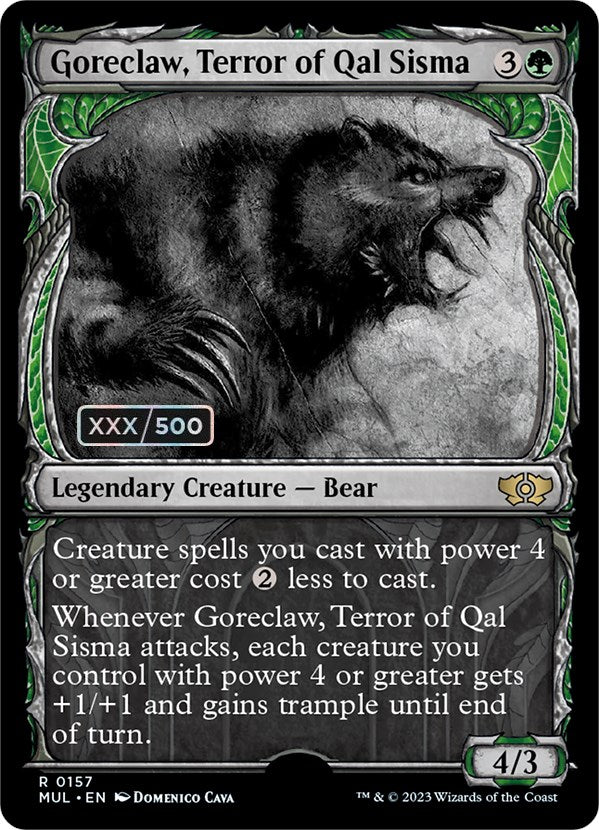 Goreclaw, Terror of Qal Sisma (Serialized) [Multiverse Legends] | Card Merchant Takapuna