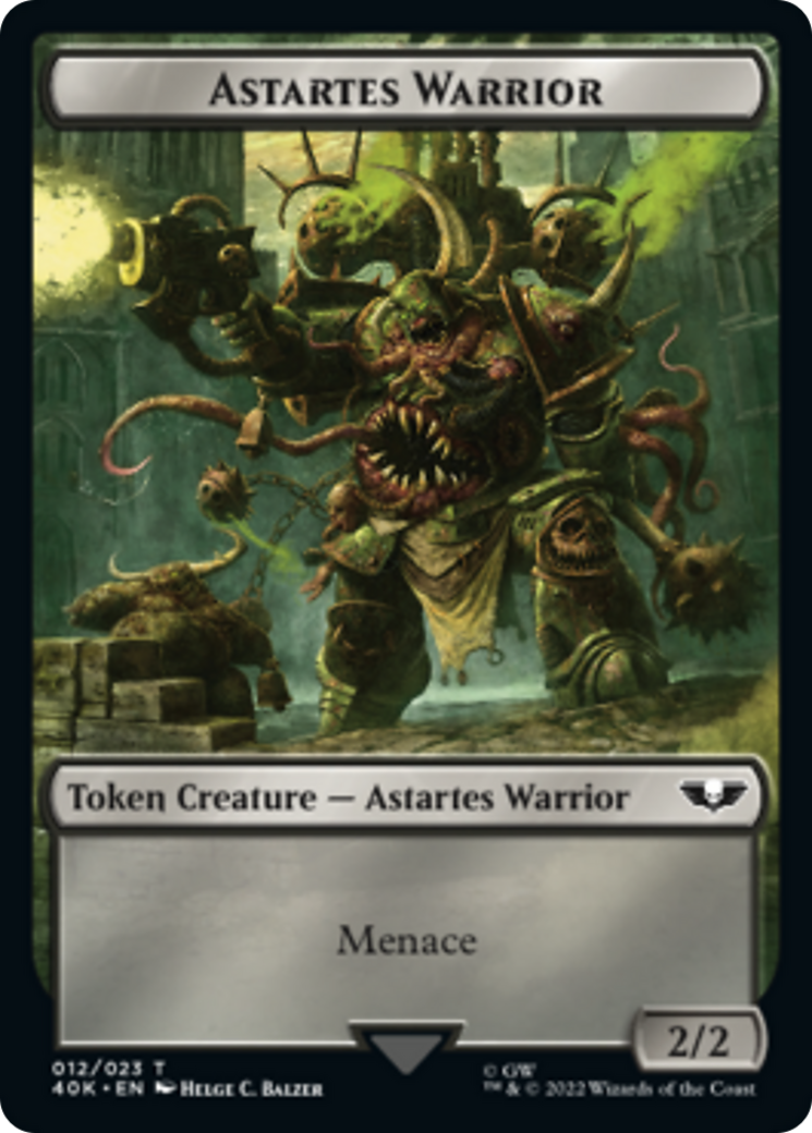 Astartes Warrior // Plaguebearer of Nurgle Double-Sided Token [Warhammer 40,000 Tokens] | Card Merchant Takapuna