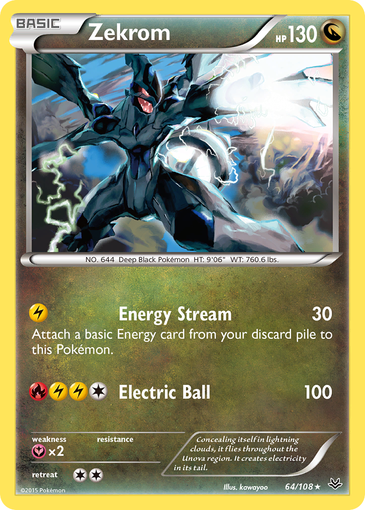 Zekrom (64/108) [XY: Roaring Skies] | Card Merchant Takapuna