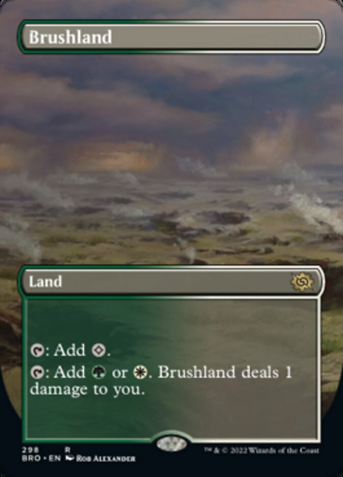 Brushland (Borderless Alternate Art) [The Brothers' War] | Card Merchant Takapuna