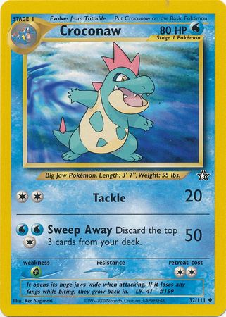 Croconaw (32/111) [Neo Genesis Unlimited] | Card Merchant Takapuna