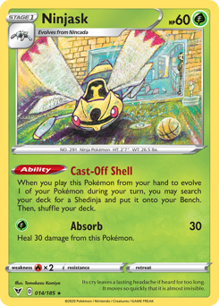 Ninjask (014/185) [Sword & Shield: Vivid Voltage] | Card Merchant Takapuna