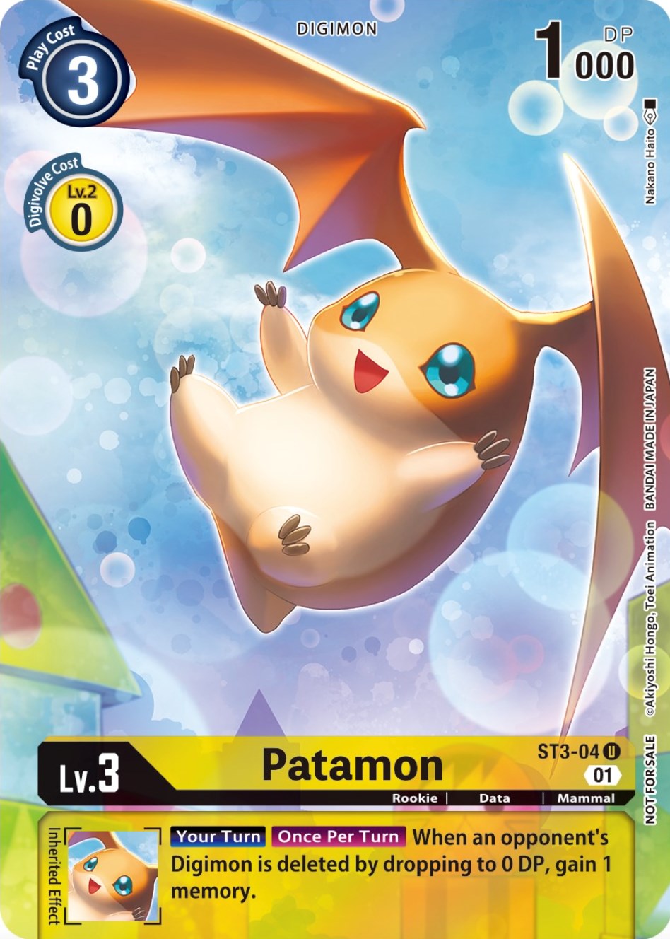 Patamon [ST3-04] (Official Tournament Pack Vol.9) [Starter Deck: Heaven's Yellow Promos] | Card Merchant Takapuna