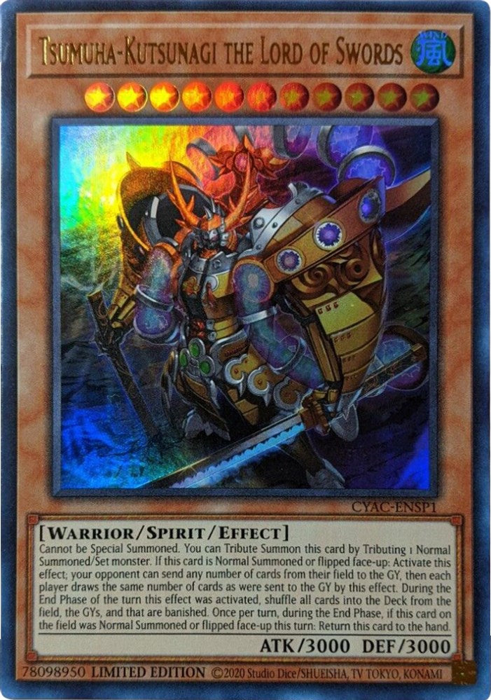 Tsumuha-Kutsunagi the Lord of Swords [CYAC-ENSP1] Ultra Rare | Card Merchant Takapuna