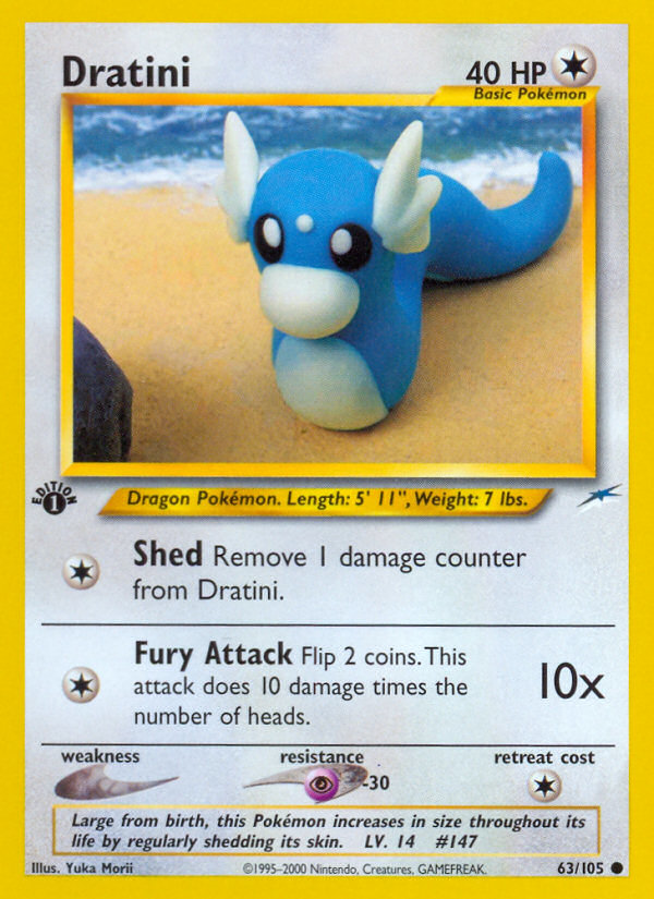 Dratini (63/105) [Neo Destiny 1st Edition] | Card Merchant Takapuna