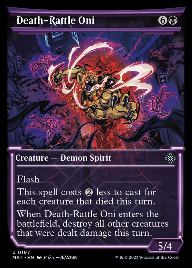 Death-Rattle Oni (Showcase Halo Foil) [March of the Machine: The Aftermath] | Card Merchant Takapuna