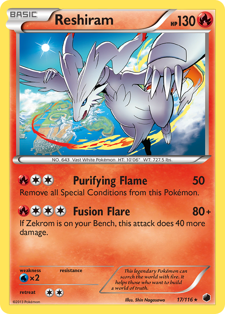 Reshiram (17/116) [Black & White: Plasma Freeze] | Card Merchant Takapuna