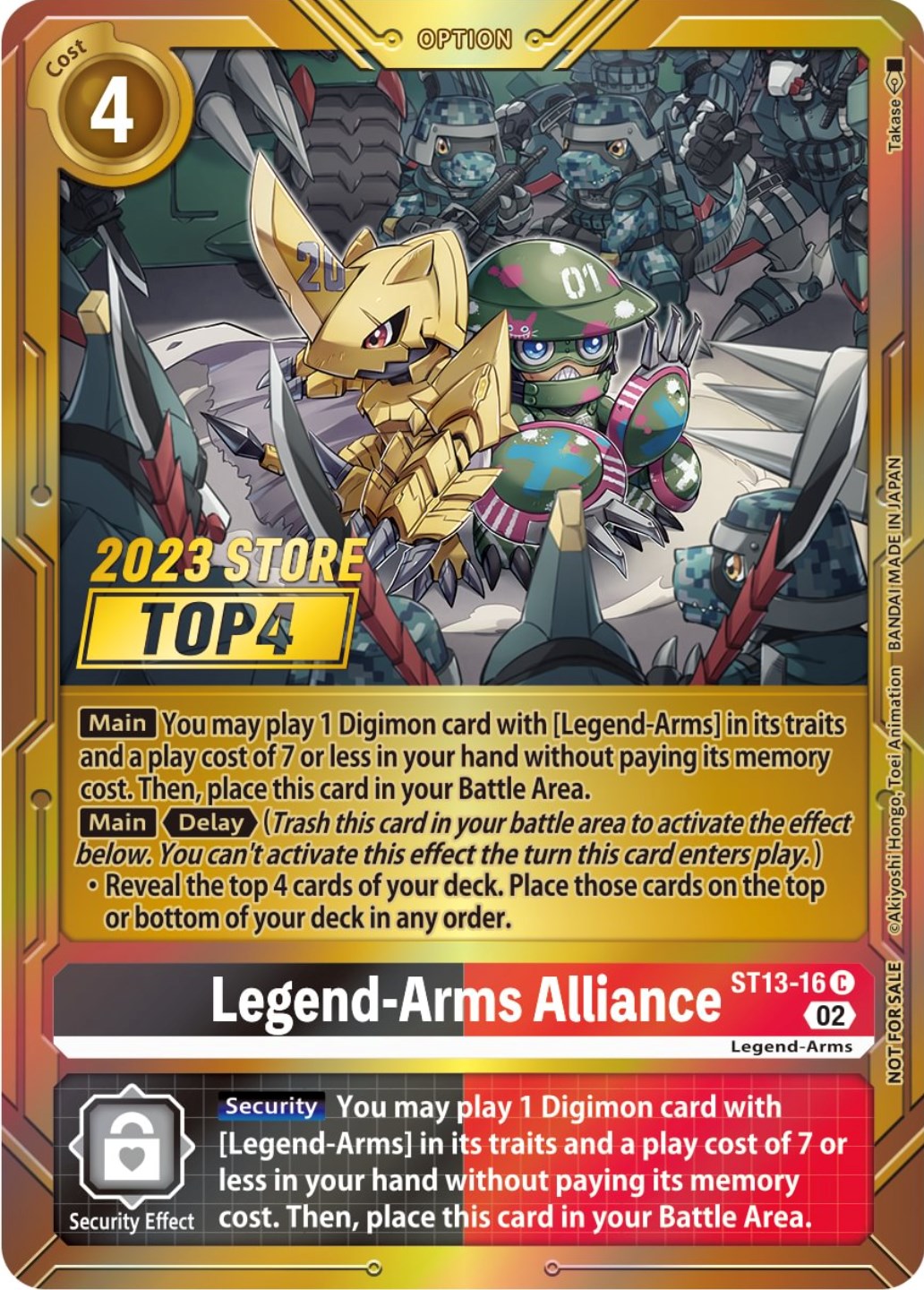 Legend-Arms Alliance [ST13-16] (2023 Store Top 4) [Starter Deck: Ragnaloardmon Promos] | Card Merchant Takapuna