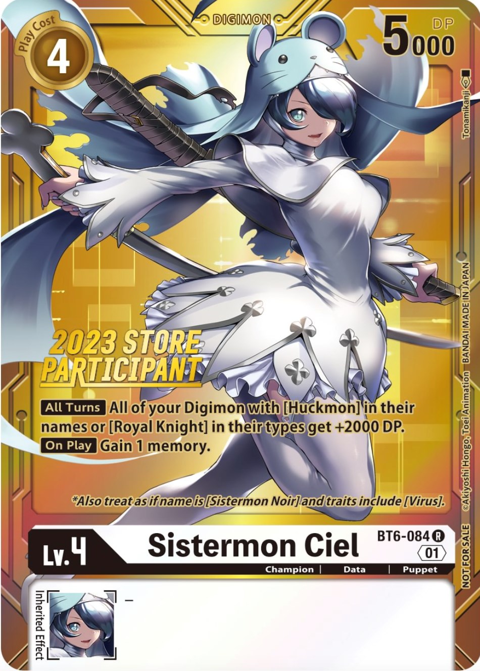 Sistermon Ciel [BT6-084] (2023 Store Participant) [Double Diamond Promos] | Card Merchant Takapuna