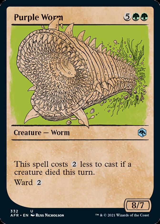 Purple Worm (Showcase) [Dungeons & Dragons: Adventures in the Forgotten Realms] | Card Merchant Takapuna