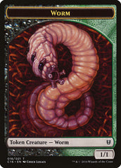 Zombie // Worm Double-Sided Token [Commander 2016 Tokens] | Card Merchant Takapuna