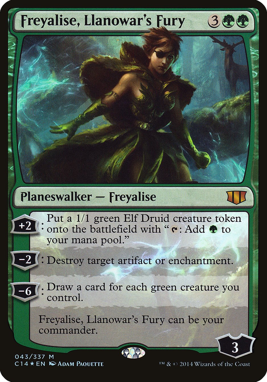 Freyalise, Llanowar's Fury (Oversized) [Commander 2014 Oversized] | Card Merchant Takapuna