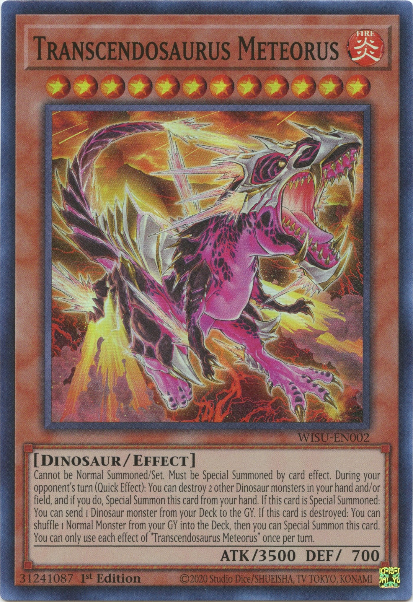 Transcendosaurus Meteorus [WISU-EN002] Super Rare | Card Merchant Takapuna