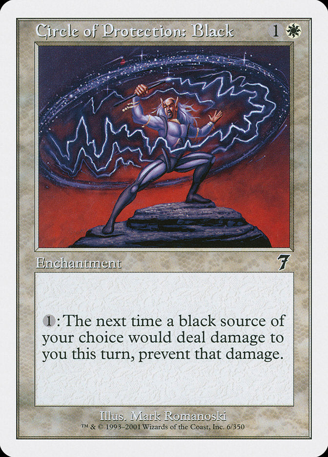 Circle of Protection: Black [Seventh Edition] | Card Merchant Takapuna