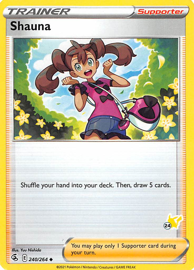 Shauna (240/264) (Pikachu Stamp #24) [Battle Academy 2022] | Card Merchant Takapuna