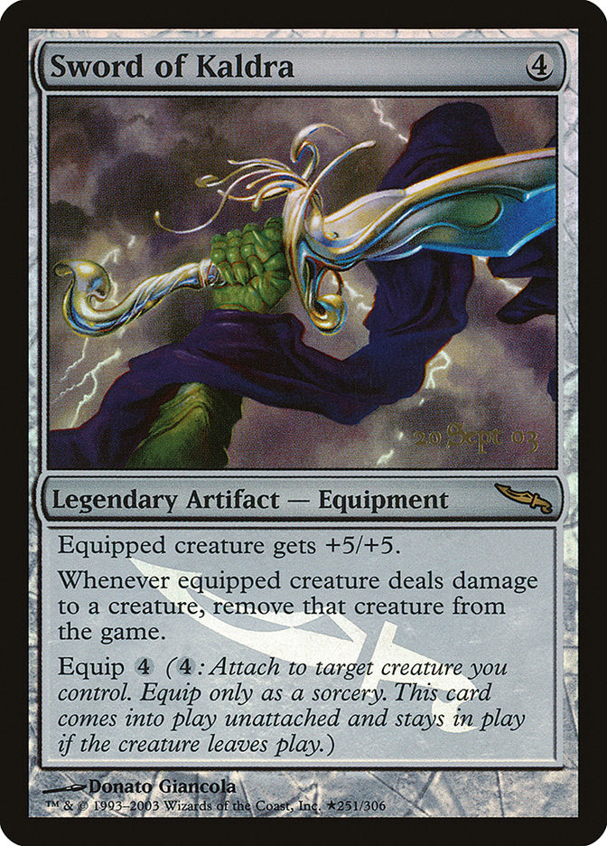 Sword of Kaldra [Mirrodin Promos] | Card Merchant Takapuna