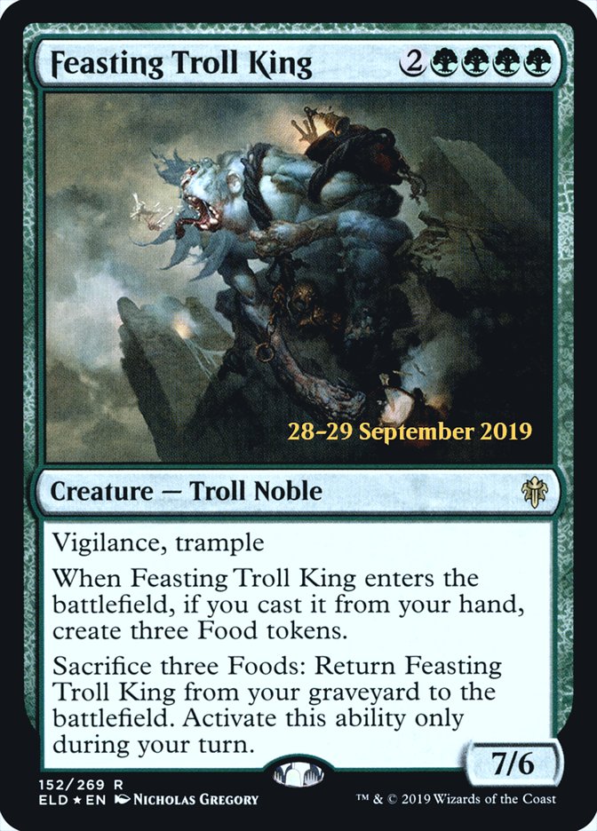 Feasting Troll King [Throne of Eldraine Prerelease Promos] | Card Merchant Takapuna